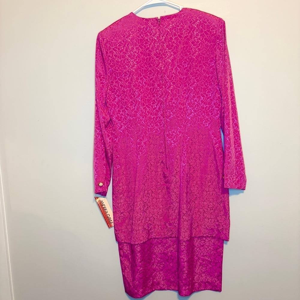 Vintage Andrea Gayle Pink Midi Dress - Picture 2 of 6
